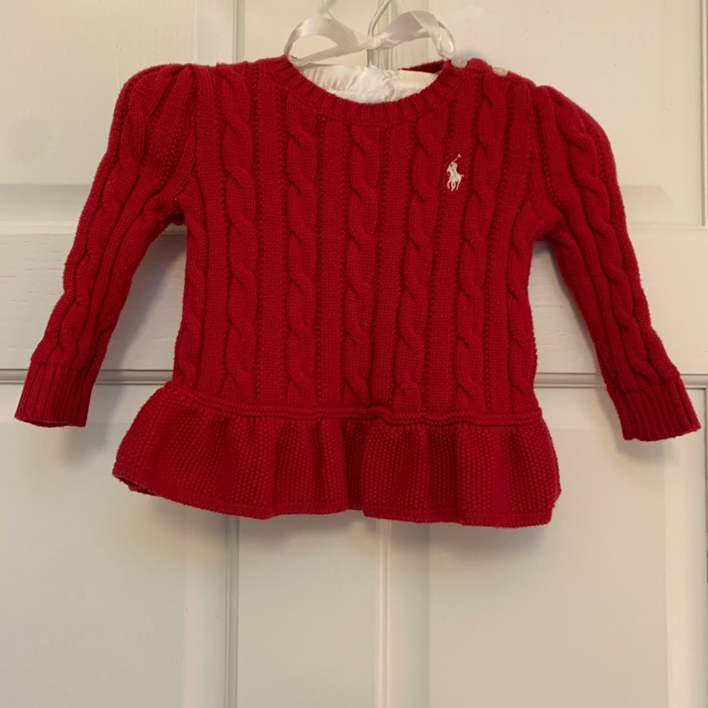 Girls Ralph Lauren Cable Knit Sweater